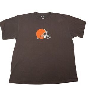NFL Team‎ Apparel Cleveland Browns T Shirt Men's XL Brown Front Graphic